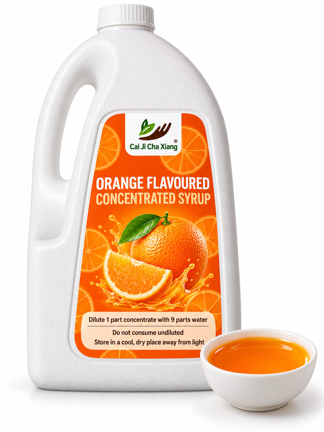 Cai Ji Cha Xiang Orange Flavoured Concentrated Syrup – 2 kg